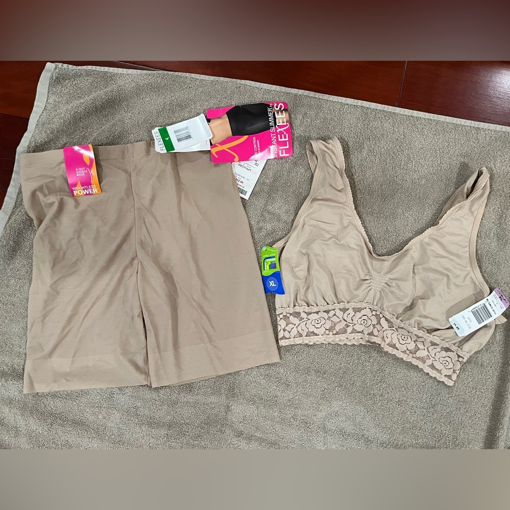 Flexees Beige Shapewear Shorts